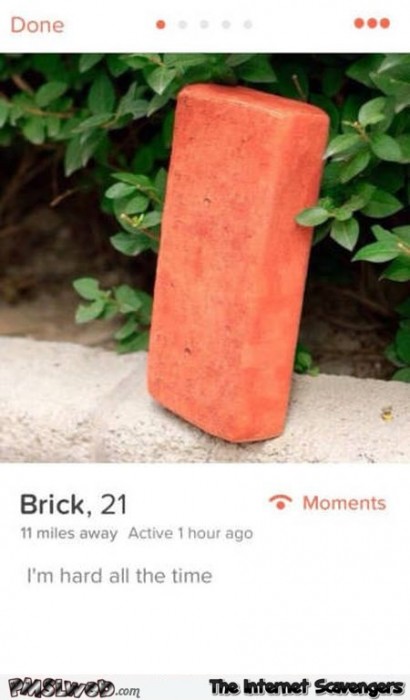 Funny brick on Tinder