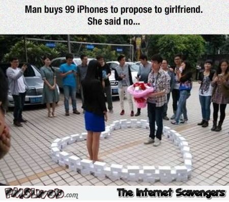 Funny iPhone marriage proposal fail – Tuesday funniness @PMSLweb.com