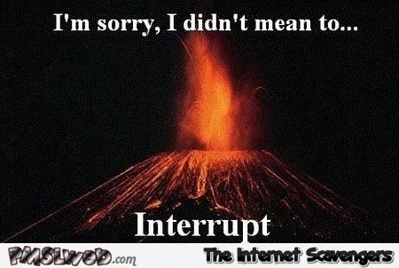 Funny volcano pun @PMSLweb.com