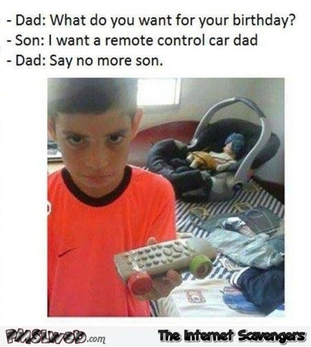 Funny dad makes a remote control car for his son @PMSLweb.com