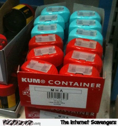 Kum container funny product name fail @PMSLweb.com