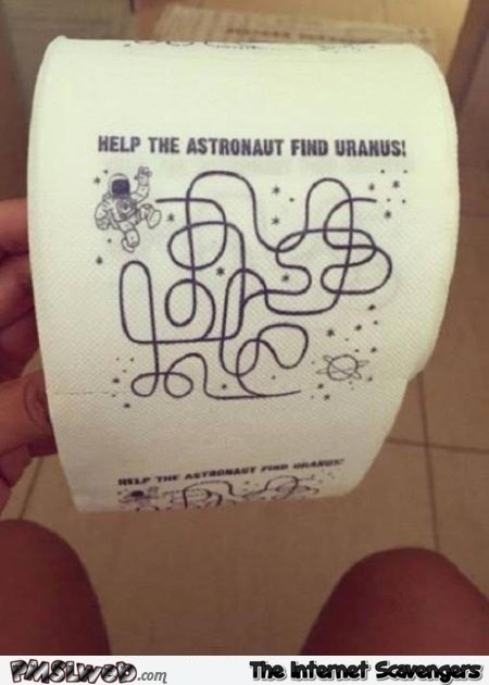 Funny astronaut toilet paper @PMSLweb.com