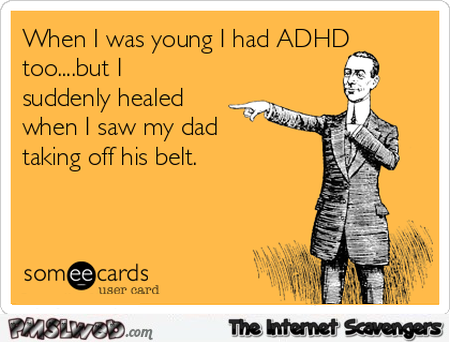Sarcastic ADHD ecard @PMSLweb.com