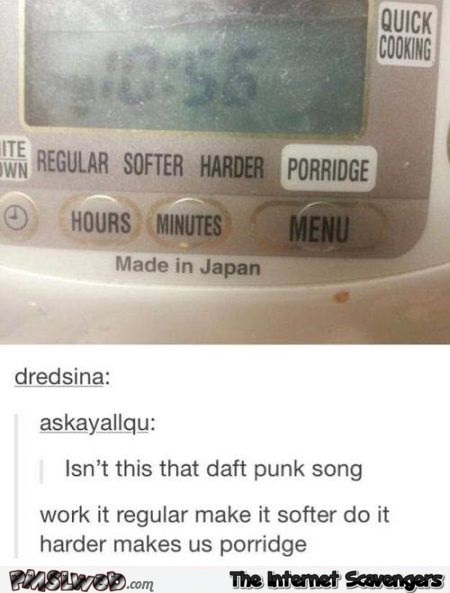Daft punk quick cooking humor