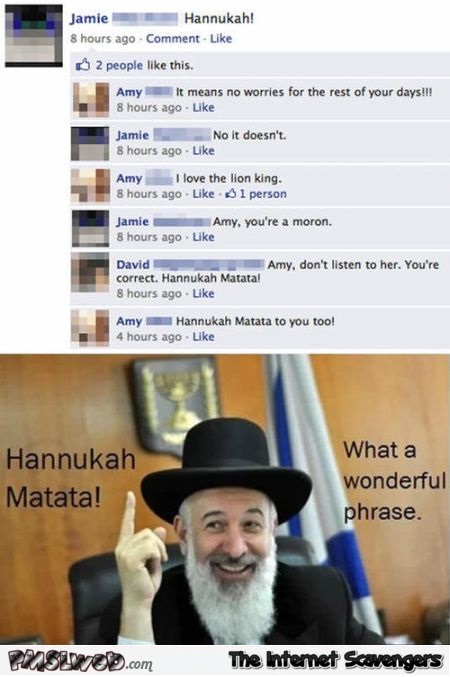Funny Hanukkah matata @PMSLweb.com