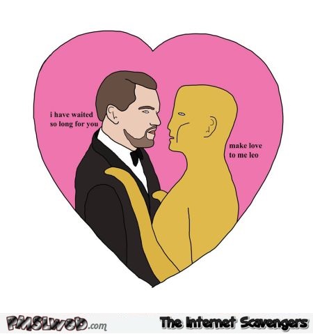 Leo gets his Oscar at last funny cartoon @PMSLweb.com