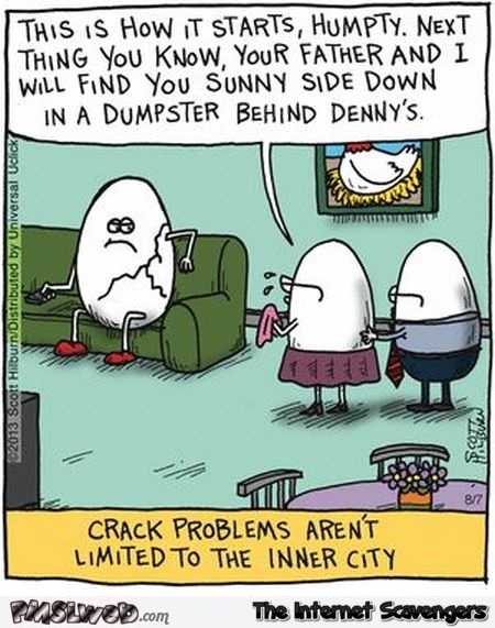 Egg crack funny cartoon @PMSLweb.com