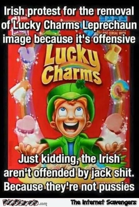 Funny lucky charms cereal joke @PMSLweb.com