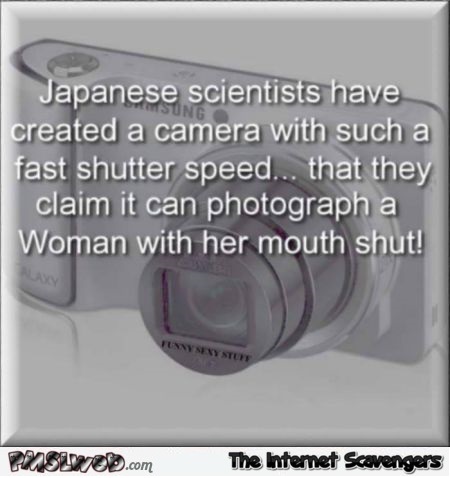 Funny sexist camera joke @PMSLweb.com