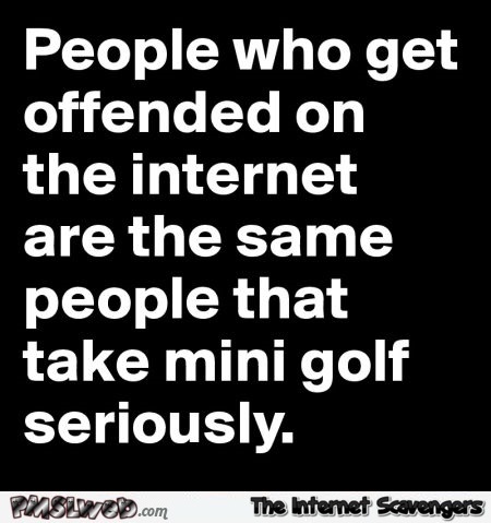 People who get offended on the internet funny quote @PMSLweb.com