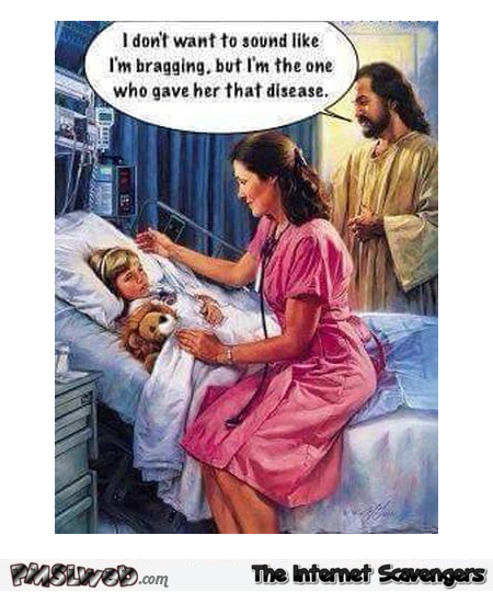 Jesus doesn’t want to sound like he’s bragging funny cartoon @PMSLweb.com