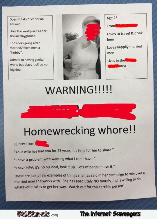 Funny whore warning sign – Friday madness @PMSLweb.com