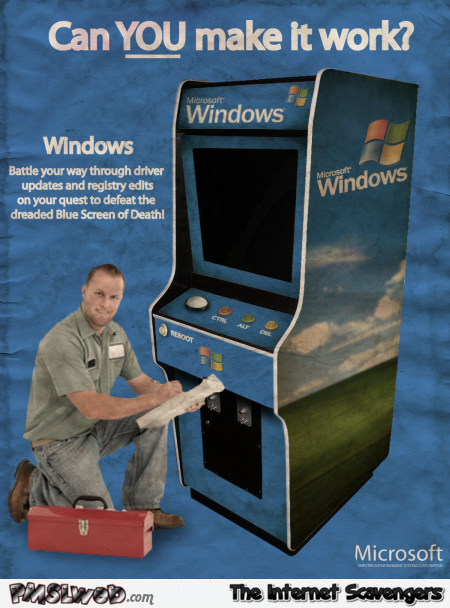 Funny Microsoft Arcade machine