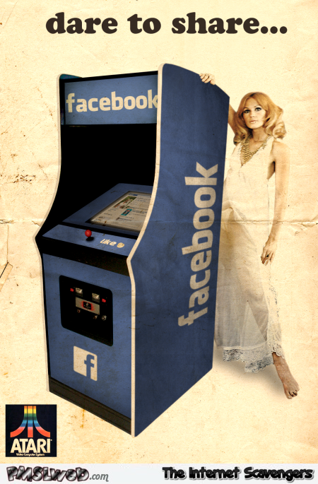 Funny Facebook Arcade machine