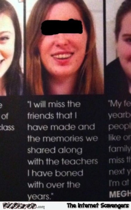 Funny yearbook typo