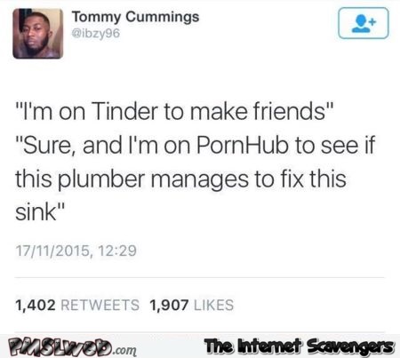 Funny tweet about Tinder