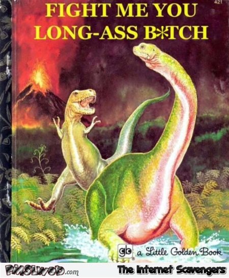 Funny fake dinosaur little golden book @PMSLweb.com