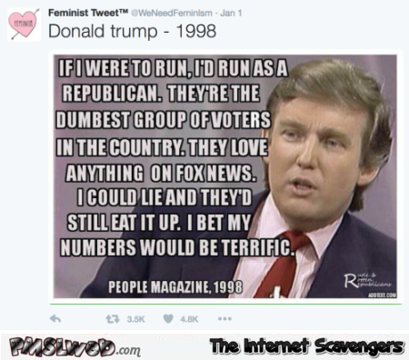 Funny Donald Trump 1998 quote @PMSLweb.com