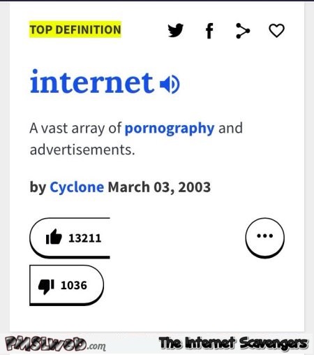 Funny definition of the internet @PMSLweb.com
