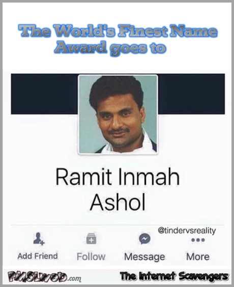 Funny Ramit inmah ashol name award @PMSLweb.com