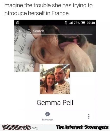 Funny Gemma Pell name joke – Very funny pictures @PMSLweb.com