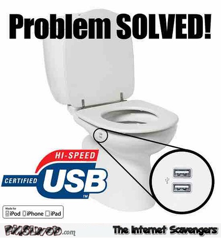 Funny USB port toilet