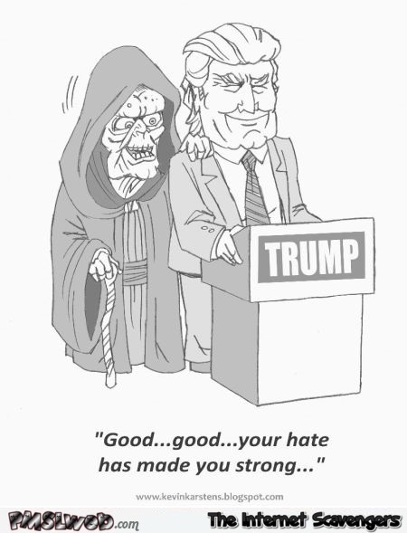 Funny Trump cartoon @PMSLweb.com