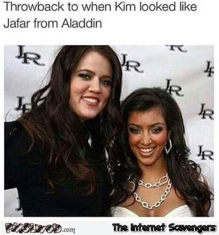 When Kim kardashian looked like Jafar from Aladdin humor @PMSLweb.com
