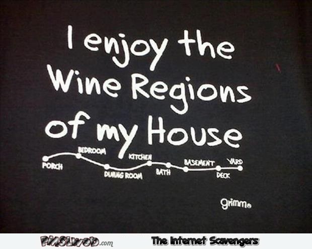 I enjoy the wine regions of my house humor @PMSLweb.com
