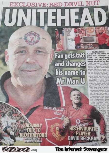 Funny Mr Manchester United news fail – British humour @PMSLweb.com