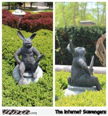 Funny rabbit statue perspective fail @PMSLweb.com
