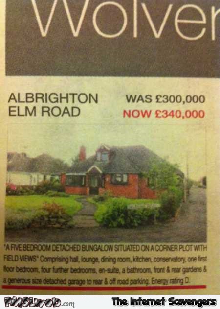 Funny British real estate bargain @PMSLweb.com