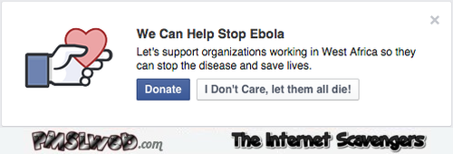 Funny facebook help stop ebola