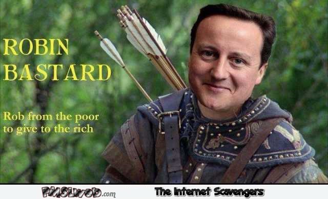 Funny David Cameron as Robin Hood @PMSLweb.com