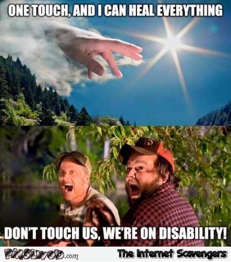 Funny God and disability meme @PMSLweb.com