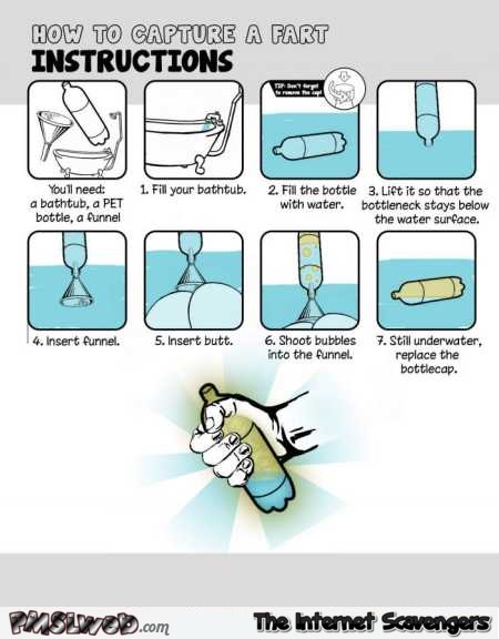 How to capture a fart funny instructions @PMSLweb.com