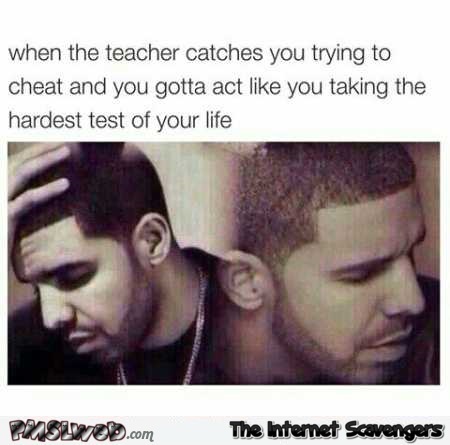 Funny when the teacher catches you trying to cheat @PMSLweb.com