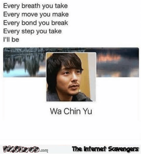 Wa Chin Yu funny Asian name comment @PMSLweb.com