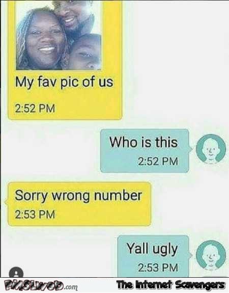 Sending a photo to the wrong person funny text message @PMSLweb.com