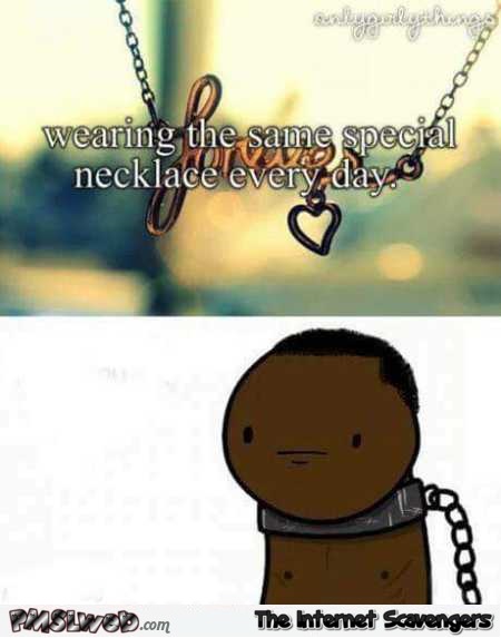 Wearing a love necklace humor – Funny viral pictures @PMSLweb.com