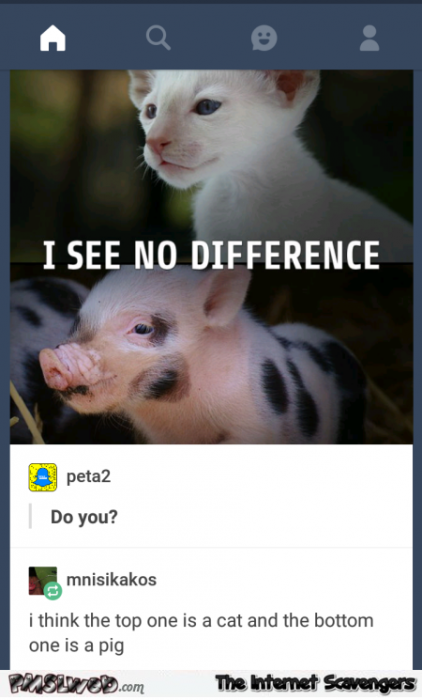 Funny answer to PETA post