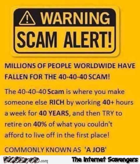 Funny scam alert warning @PMSLweb.com