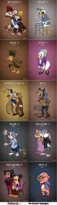 What famous cartoon characters would look like now
