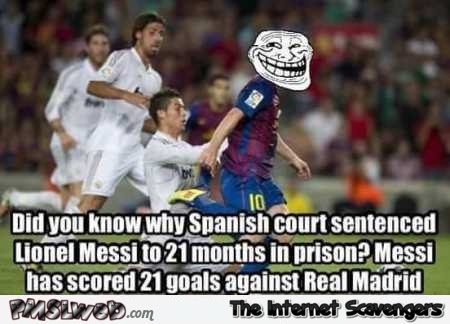 Messi 21 months jail sentence funny meme @PMSLweb.com