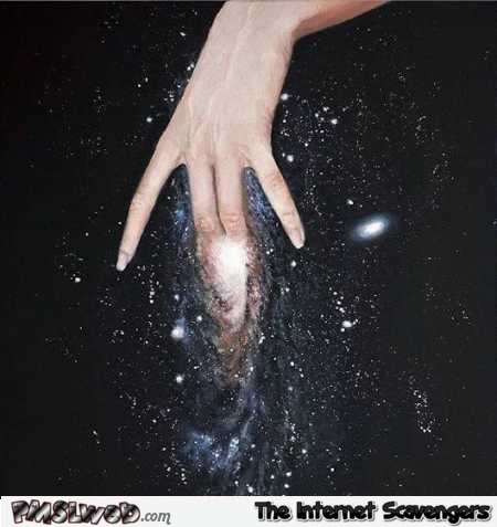 Fingering the galaxy humor @PMSLweb.com