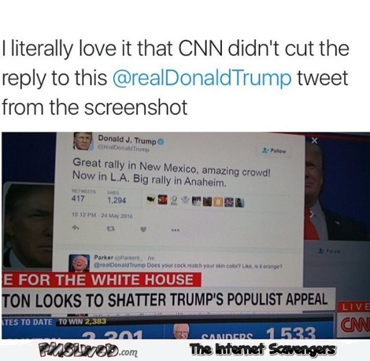 Funny CNN Trump tweet fail @PMSLweb.com