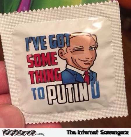 Funny Putin condom – Funny daily picture dump @PMSLweb.com