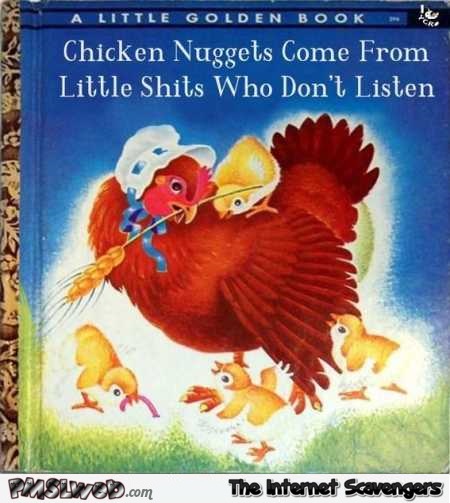 Funny chicken nuggets golden book @PMSLweb.com