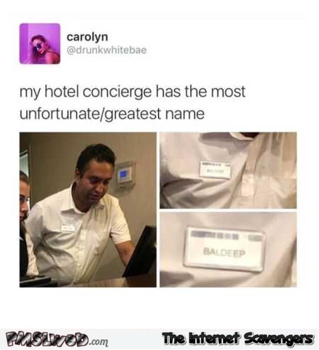 Concierge has the most unfortunate name ever humor @PMSLweb.com
