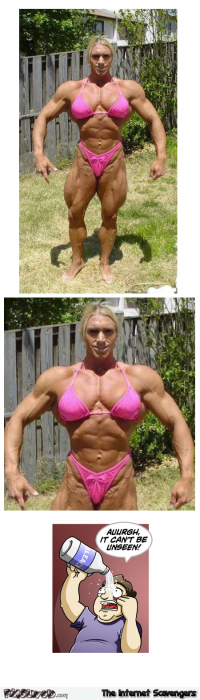 Funny ugly female bodybuilder